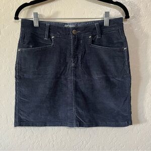 Y2K Horny Toad Navy Corduroy Mini Skirt Size 2